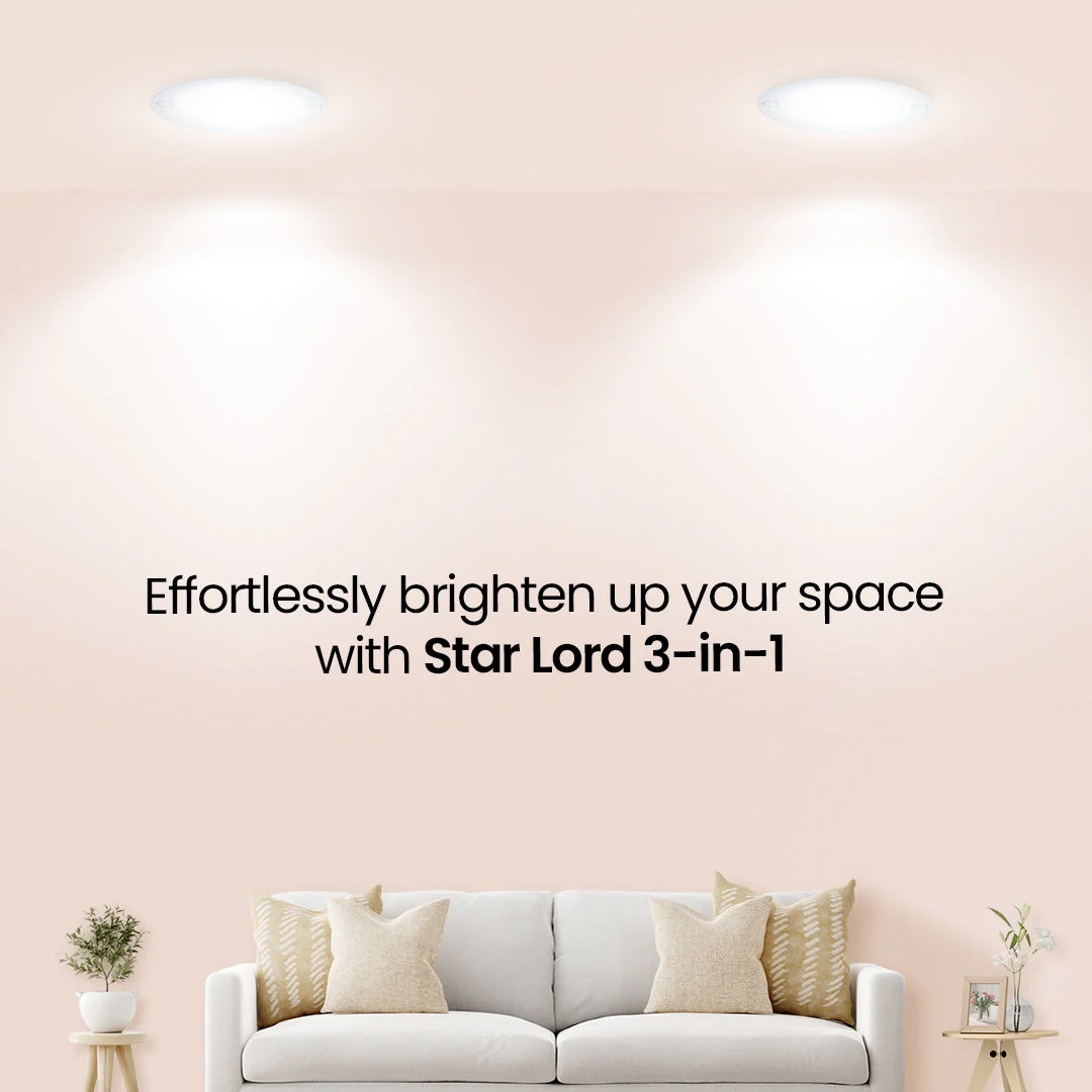 10W Star Lord 3-in-1 Round Led Recess Panel - Image 2