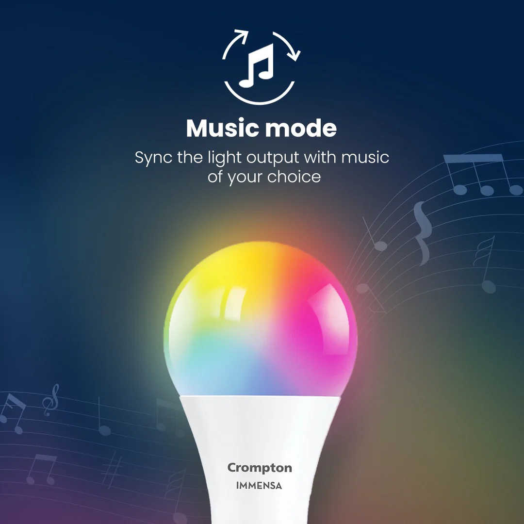 9W Immensa Smart Bulb with Music Mode (B22 Base) - Image 3