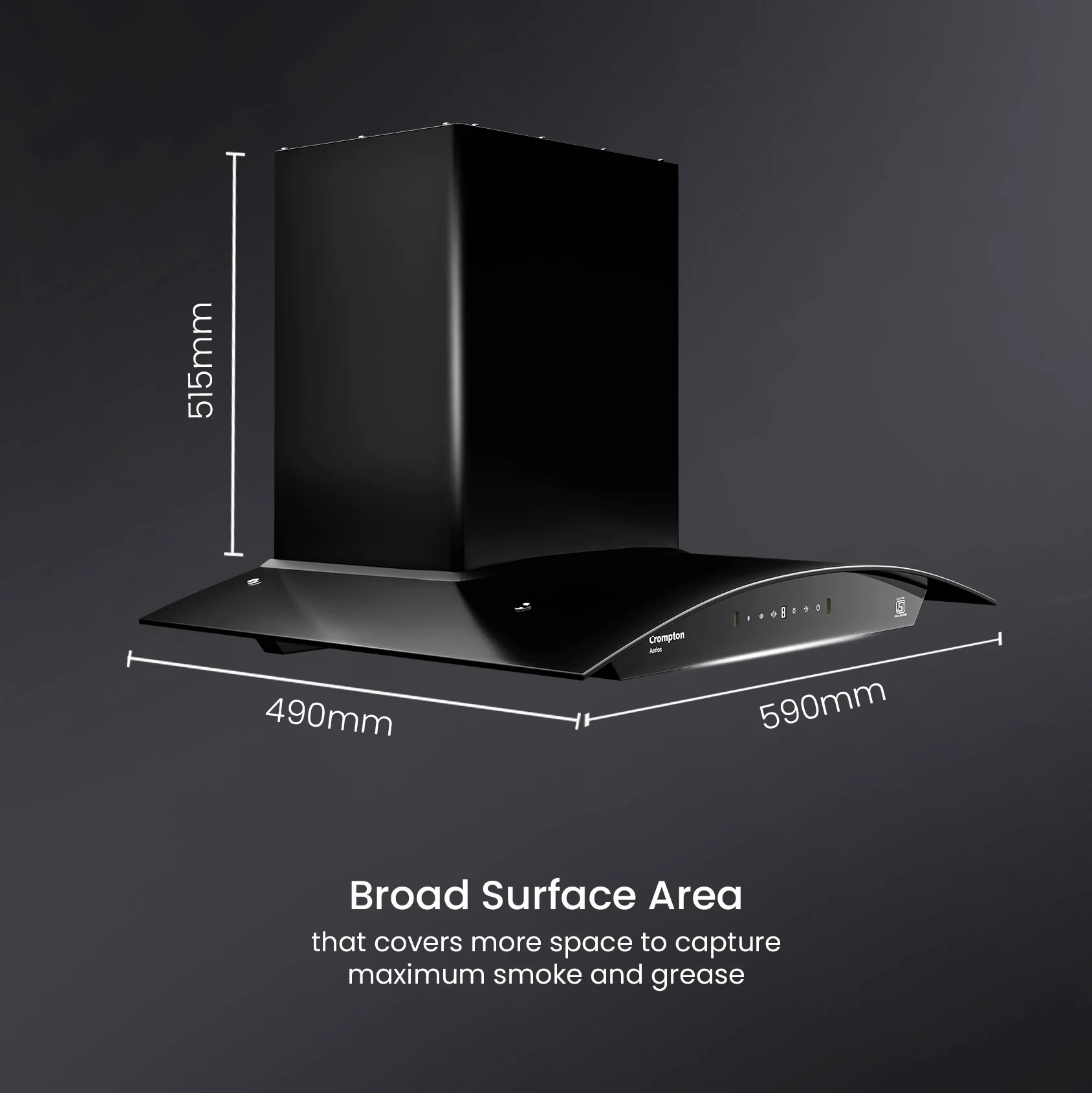 Crompton Aeries Curv Filterless IND Chimney - Image 4