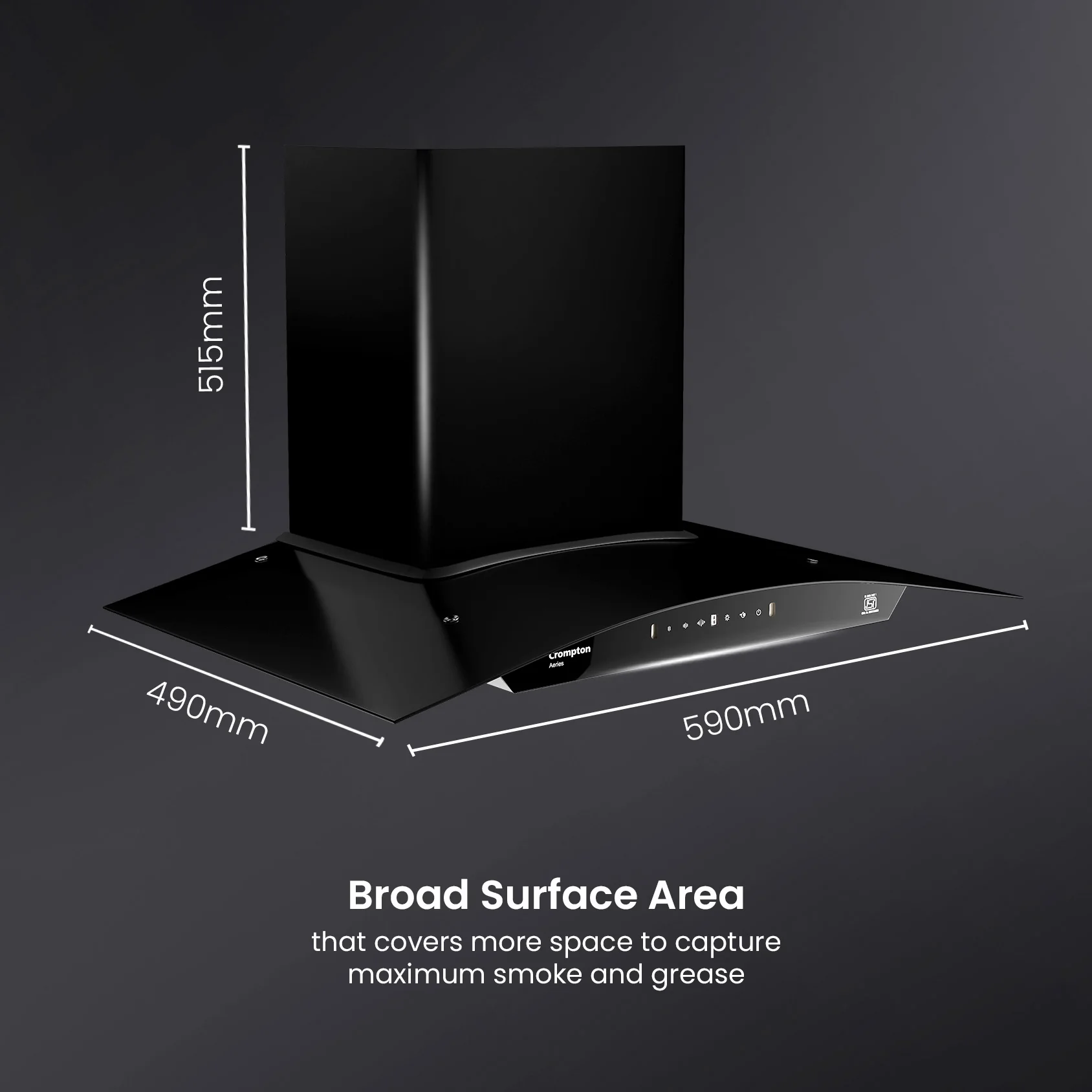 Crompton Aeries Curv Filterless IND Chimney - Image 9