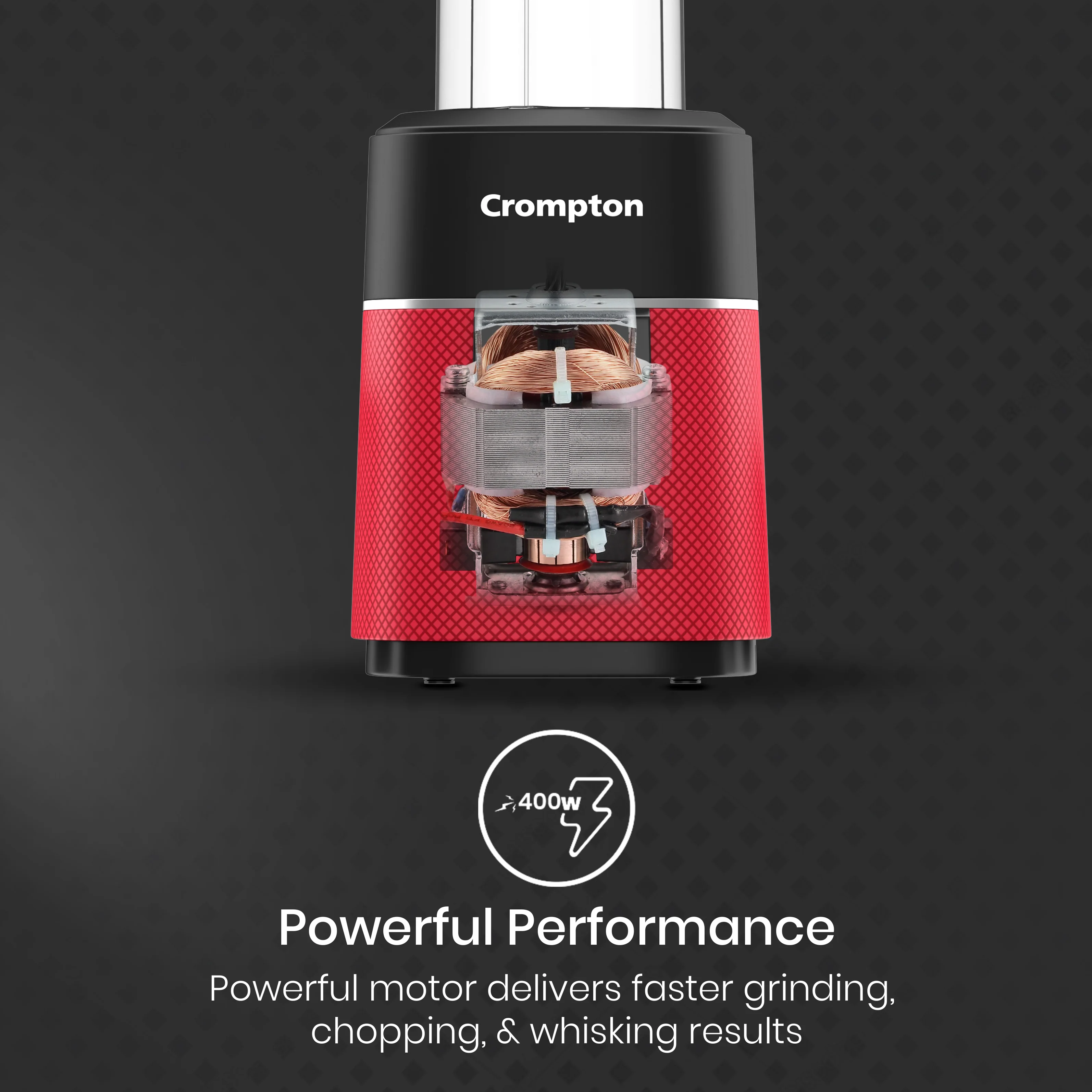 Crompton Ameo Fresh Nutri Blender Black & Red - Image 6