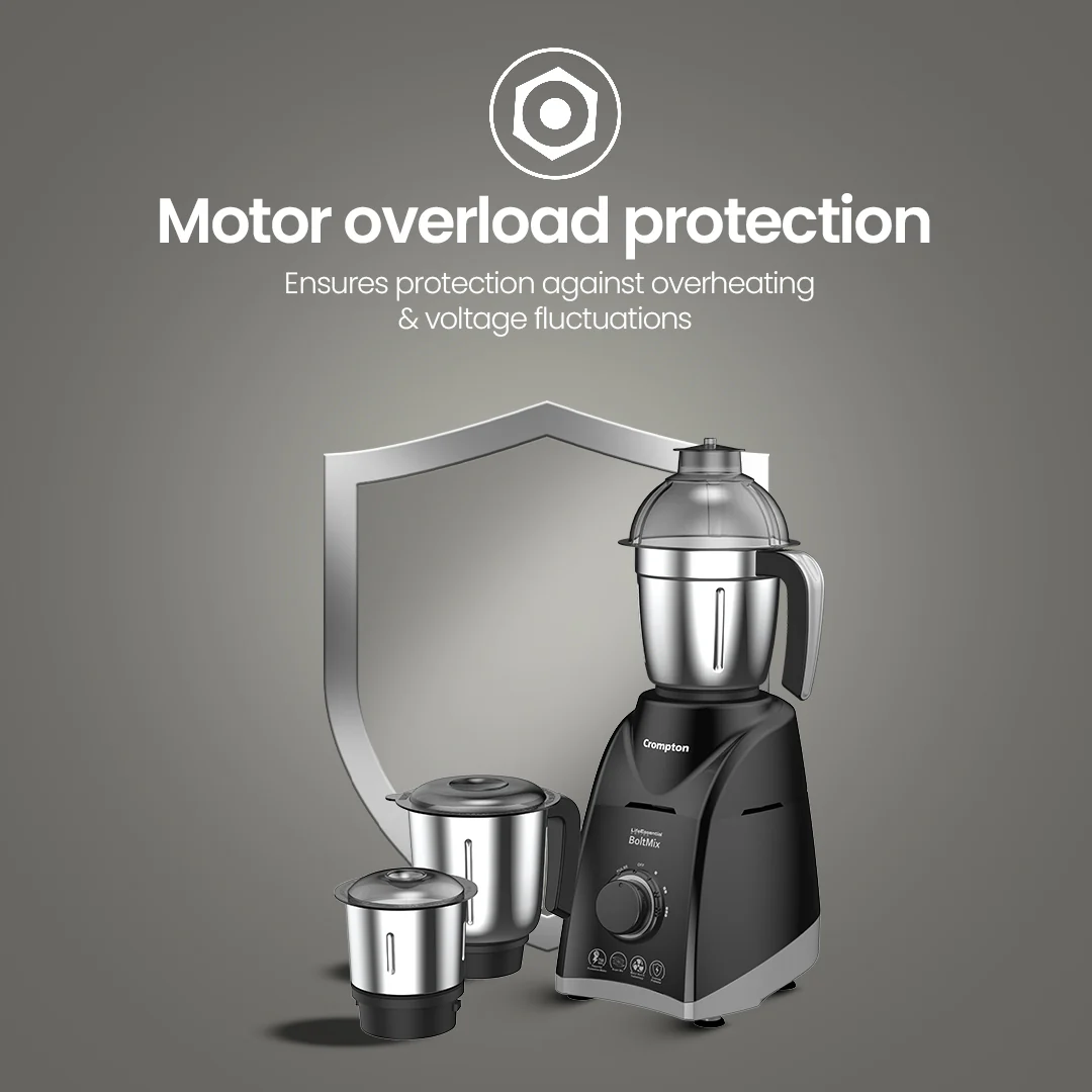 Crompton Boltmix 750W, Mixer Grinder, 3 Jars - Image 3