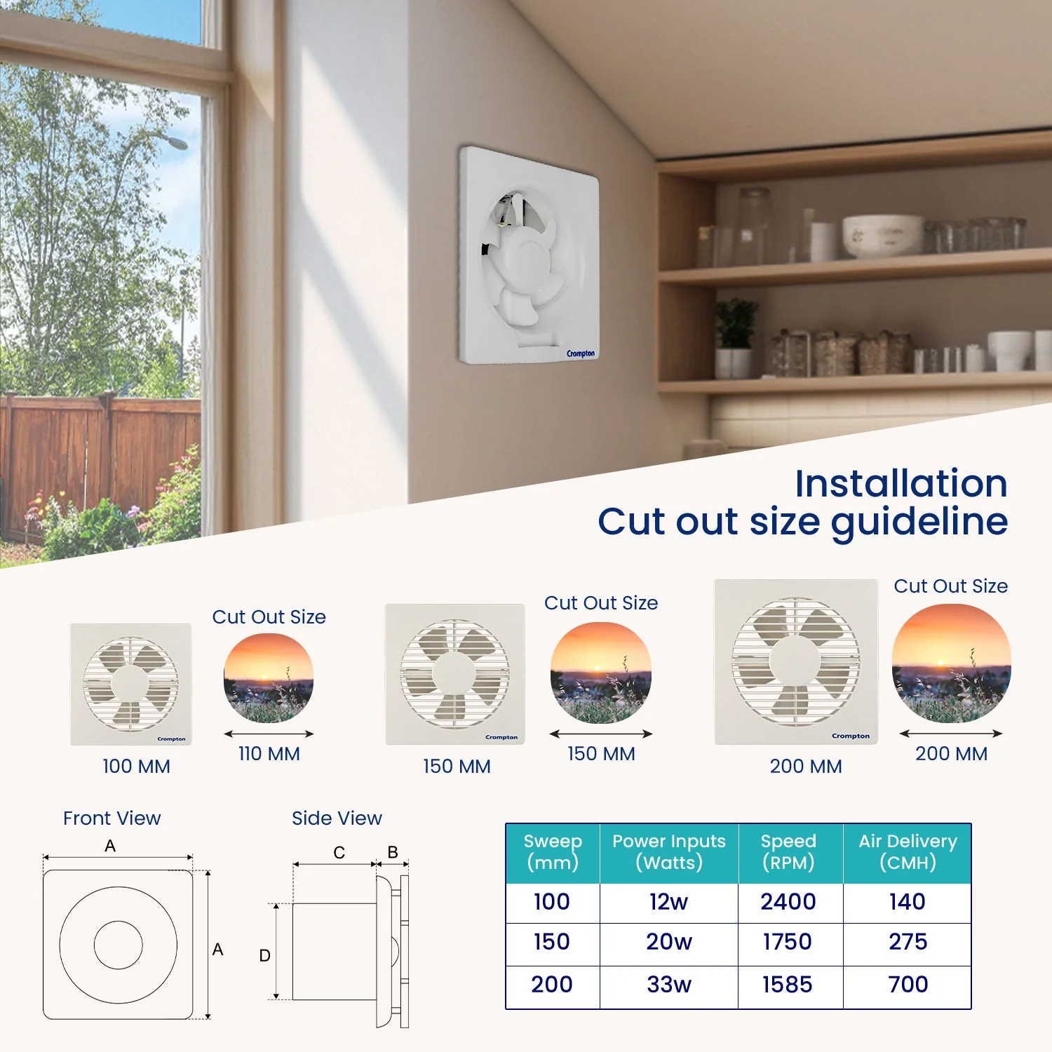 Crompton Brisk Air Plus Exhaust Fan - Image 5