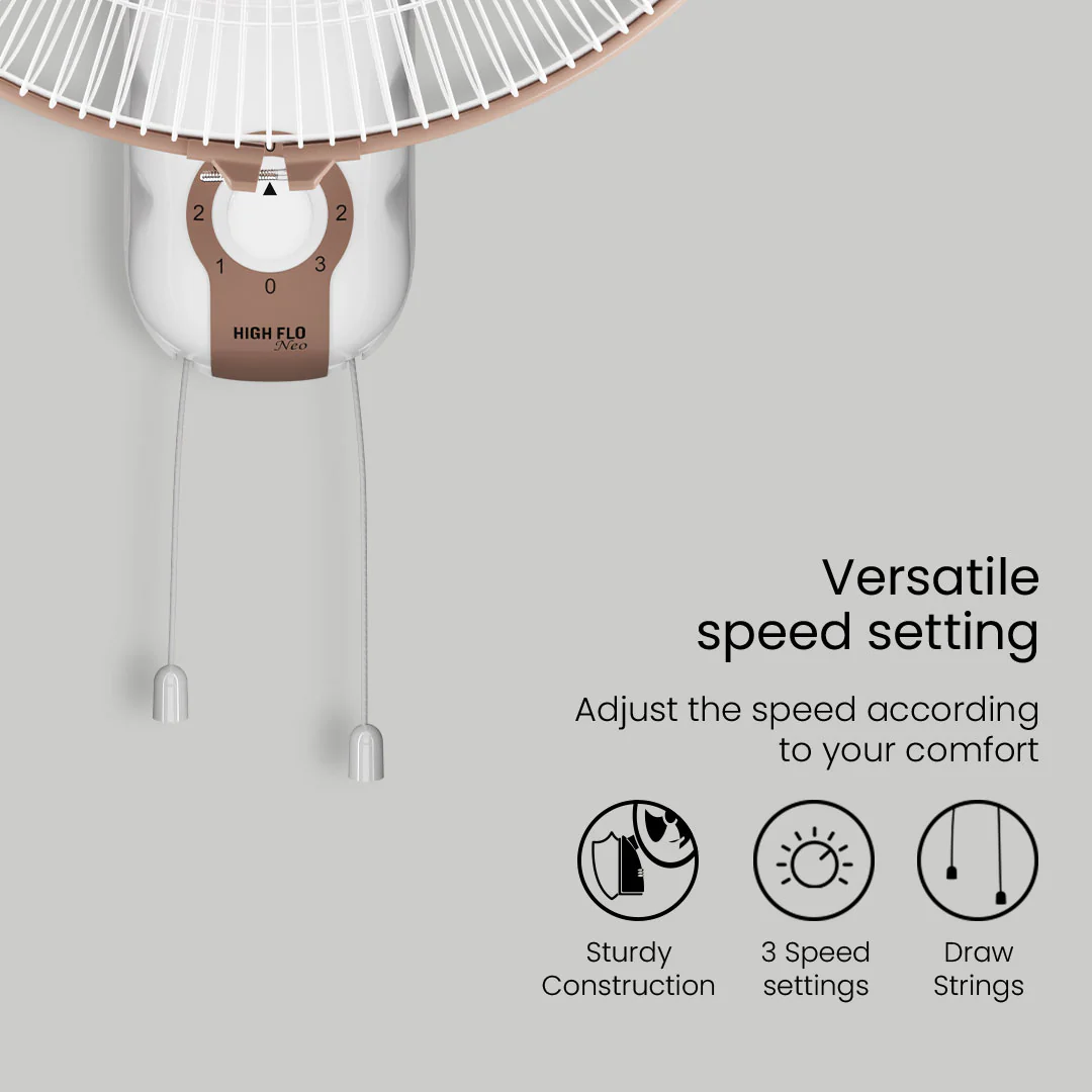 Crompton Hiflo Neo Wall Mounted Fan - Image 3