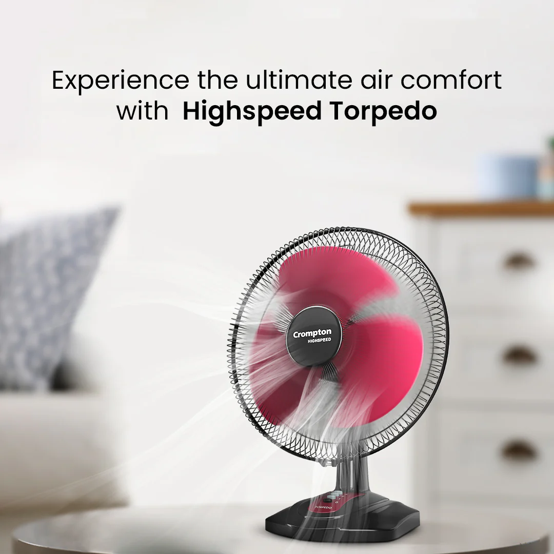 Crompton Highspeed Torpedo Table Fan - Image 7