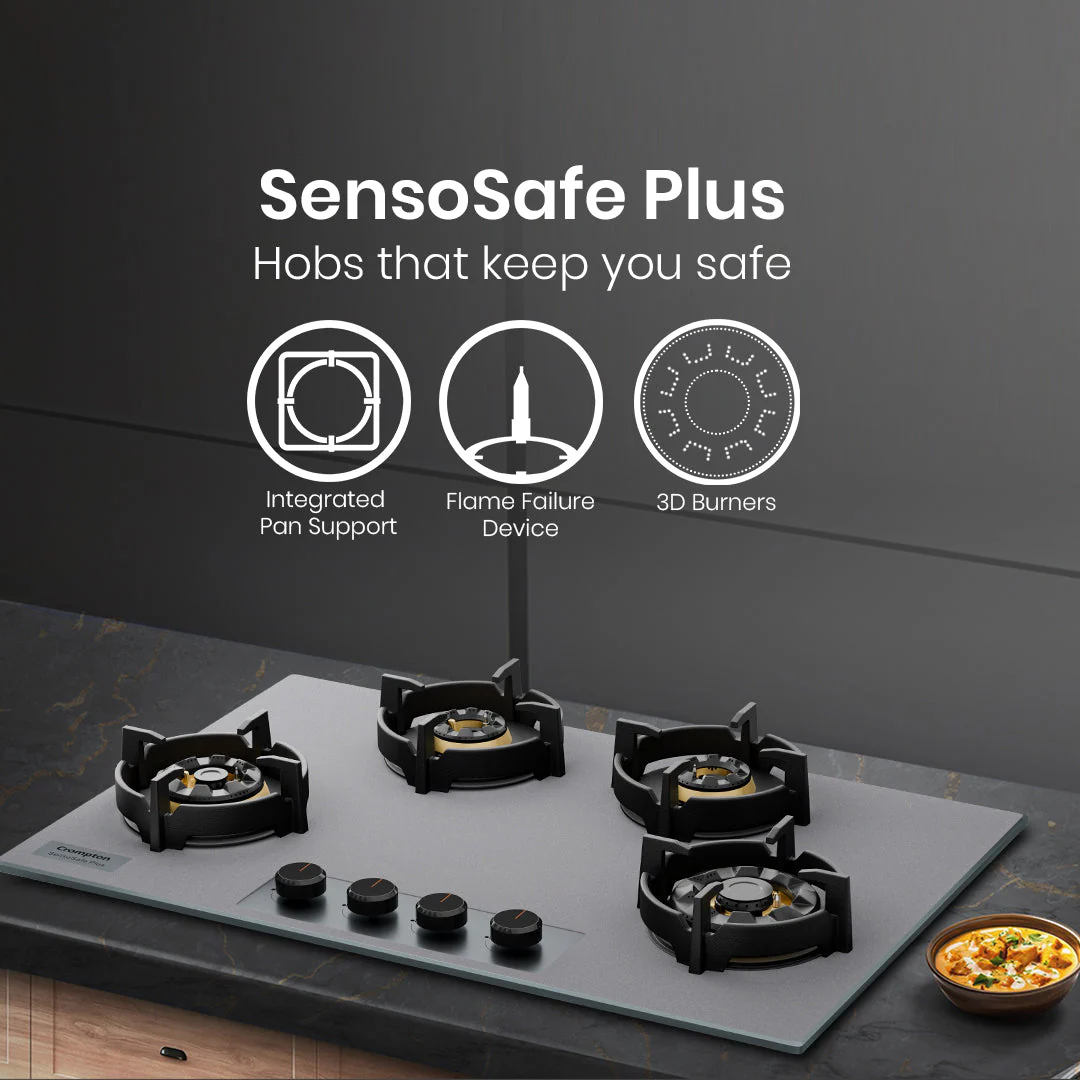 Crompton Hob SensoSafe Plus 80 Cm 4 Burner - Image 2
