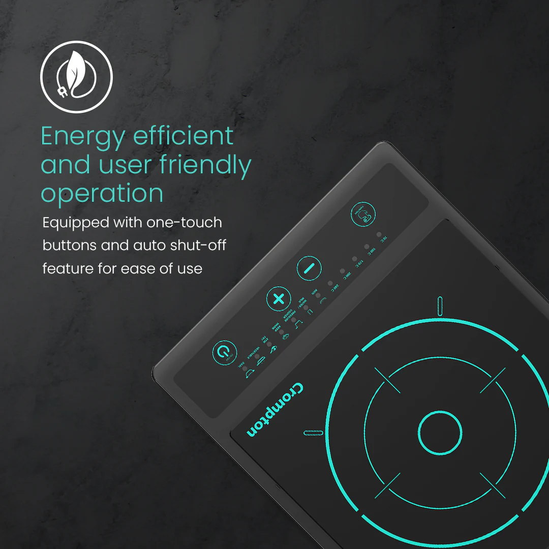 Crompton Instaserve 1200 W Induction Cooktop | 7 One touch Cook Menus - Image 3