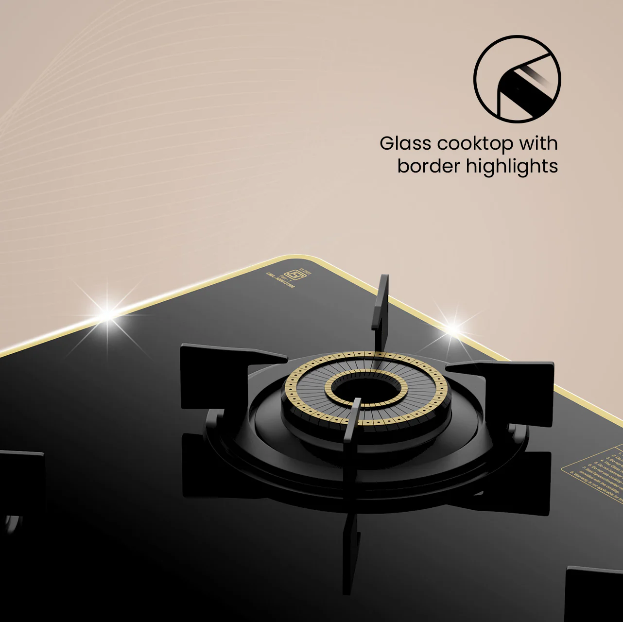 Crompton Oressa 3 Burner 72 cm Slim Glass Cooktop - Image 5