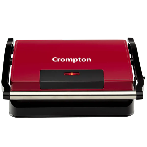 Crompton QuickServe 2 Slice Panini Maker with Floating Hinges | 700W Sandwich Maker