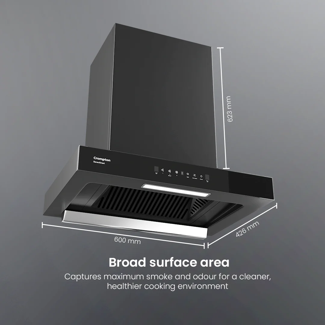 Crompton SensoSmart Box 60cm Baffle Filter Chimney - Image 9