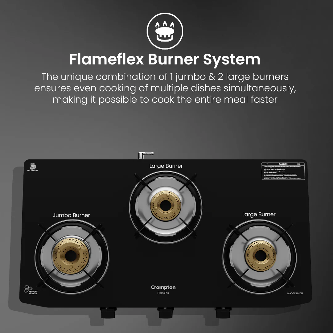 Crompton Cooktop FlamePro 3 Burner SS Body - Image 5