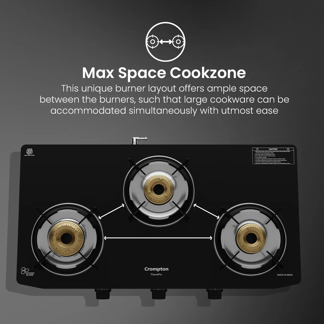 Crompton Cooktop FlamePro 3 Burner SS Body - Image 7