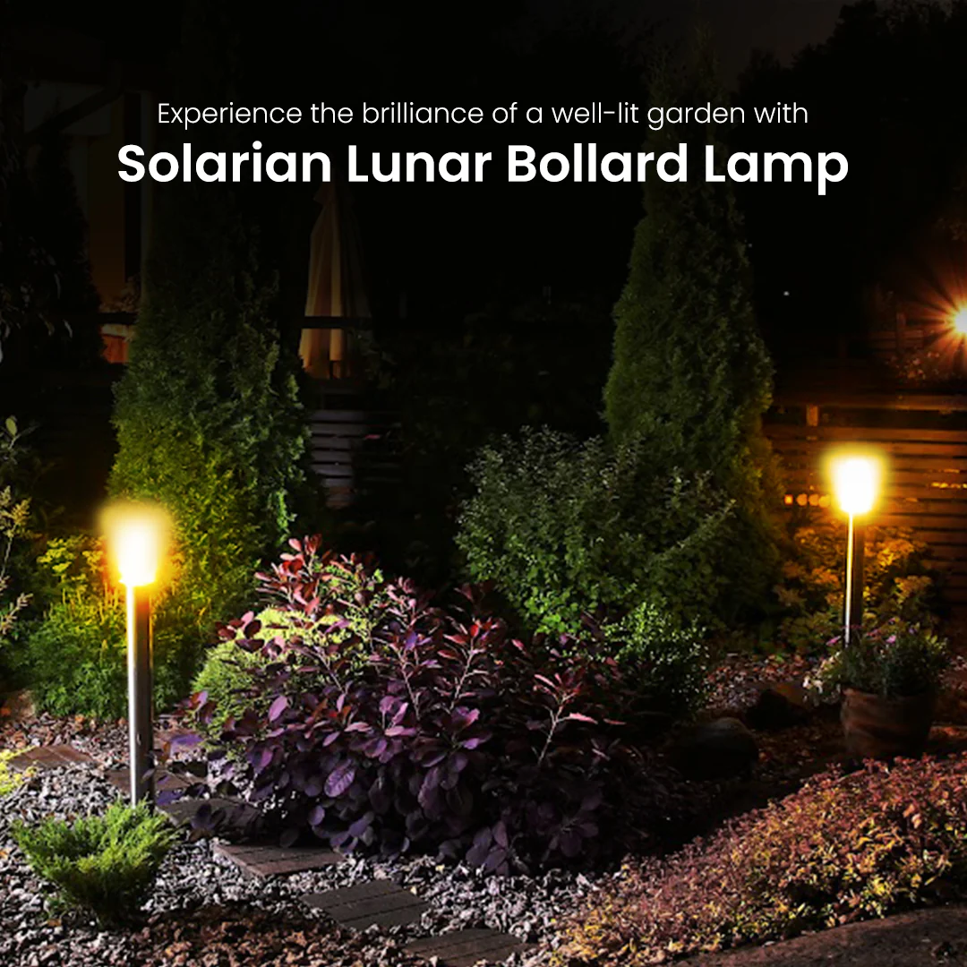 Solarion Lunar Bollard Garden Lamp (Metal with B22 Holder) - Image 2